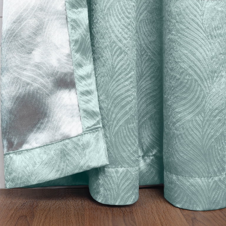Superior Wave Blackout Curtain Panel Set 26" x 63" Teal photo 3