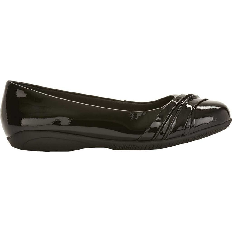 Women's Walking Cradles Flick Black Patent Leather 6 N