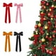 thumbnail image 1 of Lazos para árbol de Navidad (1 unidad), adornos de terciopelo de 13 x 26 cm, cintas decorativas para guirnaldas, coronas y adornos navideños para el hogar (negro)., 1 of 8