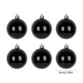 thumbnail image 4 of Cheapark Black Christmas Balls (6 Pcs) - Tree Decorative Ornaments, Matte Finish, Perfect for Christmas Trees, Holiday Wreaths & Festive Arrangements, 4 of 5