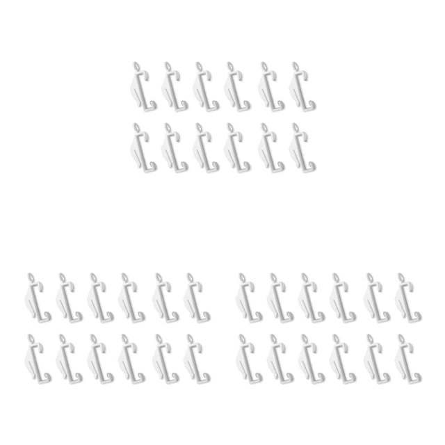 Injueey 50 Pieces Curtain Rail Hooks Home Hardware Gliding Track Plastic Fittings Hangers Tools Curtains Fixators Clips Fixing Tracks Type1 NO1
