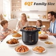 thumbnail image 2 of Atilioo 6QT Electric Pressure Cooker, 16-in-1 Multi Cooker, Stainless Steel Non-Stick Pot, Yogurt Maker, Rice Cooker, Slow, Sauté Steamer with Recipe, Black, 2 of 9