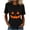 Orange, variant on Uootdi Halloween Womens Shirts Crew Neck Short Sleeve Watercolor Ghost Floral All Over Print Pullover Tee Loose Fit Cottage Holiday Womens Tops