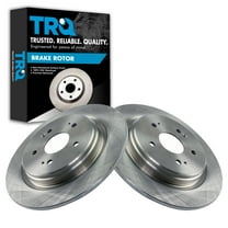 TRQ Rear Brake Rotors Set Solid Fits Select 2019-2022 Acura RDX