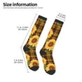 thumbnail image 2 of Logiee Yellow Black Plaid Sunflower Print Gift Stocking Stuffers,Adult Stockings,Novelty Socks,Funny Socks Birthday Running Walking Sleeping, 2 of 6