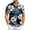 Blue, variant on Men Casual Hawaiian Shirt Tropical Floral Print Beachwear Lightweight Breathable Shirts Top