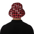 thumbnail image 5 of KLL Red Buffalo Plaid Bucket Hat for Women Men Packable Travel Beach Sun Hat Outdoor Rave Accessories Reflective Fisherman Cap, 5 of 7