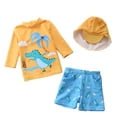 thumbnail image 1 of JTieacloth Boys UPF 50+ Sun Long Sleeve Swim Shirt And Swim Trunks Two Piece Rash Guard For Kids,Sizes 1-2 Years, 1 of 3