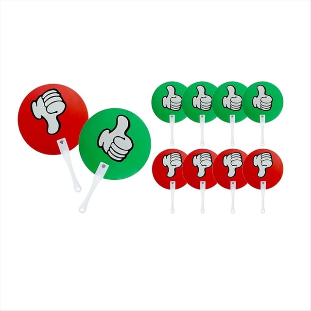 Paquete de 10 Paletas Votación para el Aula, Pulgar Hacia Abajo, Suministros Aula Grupos Pequeños, Profesores, Sí o No