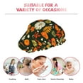 thumbnail image 6 of Kdxio Harvest Pumpkins Print Shower Cap for Women,Elastic and Reusable,Double Waterproof Layers Bathing Hat, 6 of 6