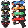 thumbnail image 1 of Set de pistolas láser KIZJORYA para niños de 8 a 12 años con 4 chalecos y 4 pistolas, 1 of 7