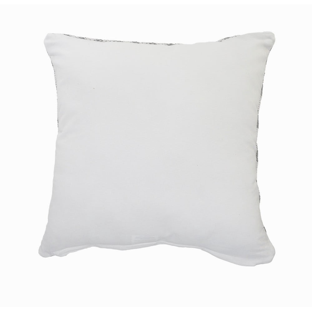 Ox Bay 20" x 20" Hand-Woven White/ Grey Geometric Organic Cotton Pillow Cover