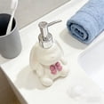 thumbnail image 6 of Cute Rabbit Ceramic Soap Dispenser with Plastic Pump, Refillable Lotion Bottle,Hand Soap Dispenser,Elegant Long Eared Rabbit Design Hand Dish Lotion Dispenser for Kitchen,Bathroom Bedroom, 6 of 7