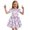 Light Purple, variant on Likimi Children Girls Summer Dress Easter Cartoon Print Short Sleeve Crew Neck Breathable Dresses Light Purple Size 5-6 Years