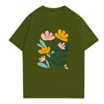 thumbnail image 3 of NAMTYQX Men's T-Shirts Patterns Stretchy Baggy Round Neck Short Sleeve Lightweight Plus Size Stretch Slacking Casual Polyester Shirts for Men Green Size S, 3 of 5
