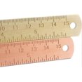 thumbnail image 4 of Vintage Brass Handy Straight Ruler Metal Copper Bookmark with cm Inch Dual Scale(Copper), 4 of 4