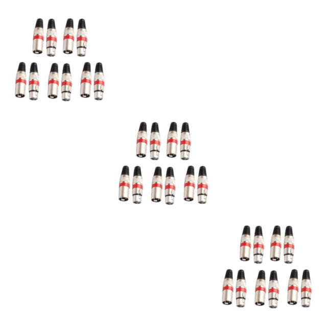 maskred 10piece Audio Cable Connector Reliable Link For Crystal Clear Audio Transmission Durability Red 3Set
