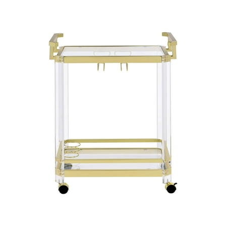 Aerin - Server Cart With Casters - Gold