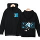 thumbnail image 3 of Sudadera con capucha para niños con estampado de Messi de otoño, sudadera de terciopelo, ropa deportiva informal, parte superior negra adecuada para niños y niñas, 3 of 5