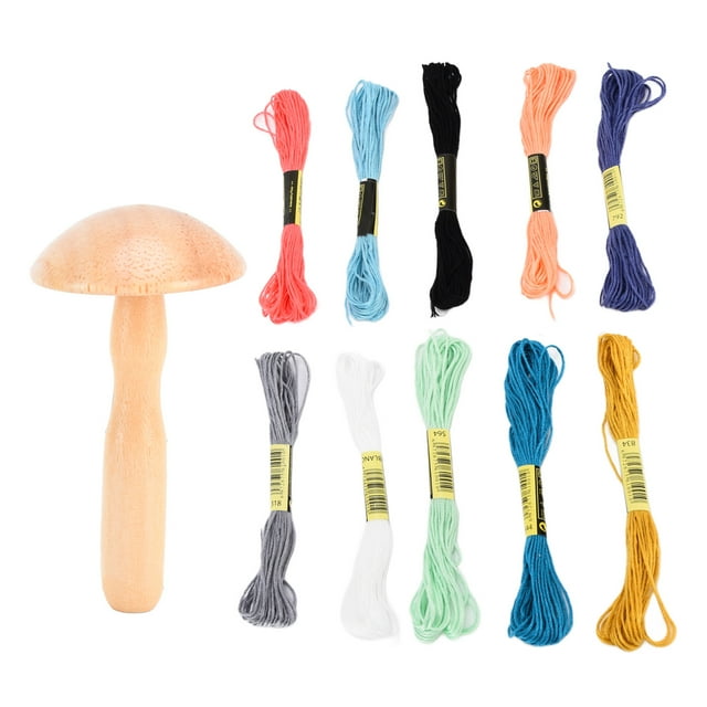 Ensemble d'Outils de Broderie Multifonctionnel Aiguille à Percer Colorée Kit de Broderie
