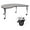Gray, variant on Flash Furniture Wren Mobile 48''W x 96''L Kidney Red HP Laminate Activity Table - Height Adjustable Short Legs