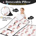 thumbnail image 3 of Unicorn and Seahorse White Pattern Teens Toddler Nap Mat with Pillow, Sleeping Mat Bag for Preschool Daycare 50"x20", 3 of 6