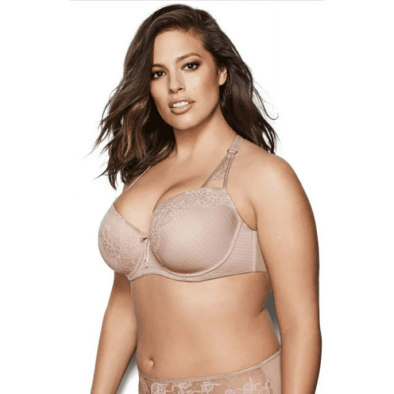 Ashley Graham Diva Lightly Padded Balconnet Bra (401456) 38D/Cappuccino :  : Clothing, Shoes & Accessories