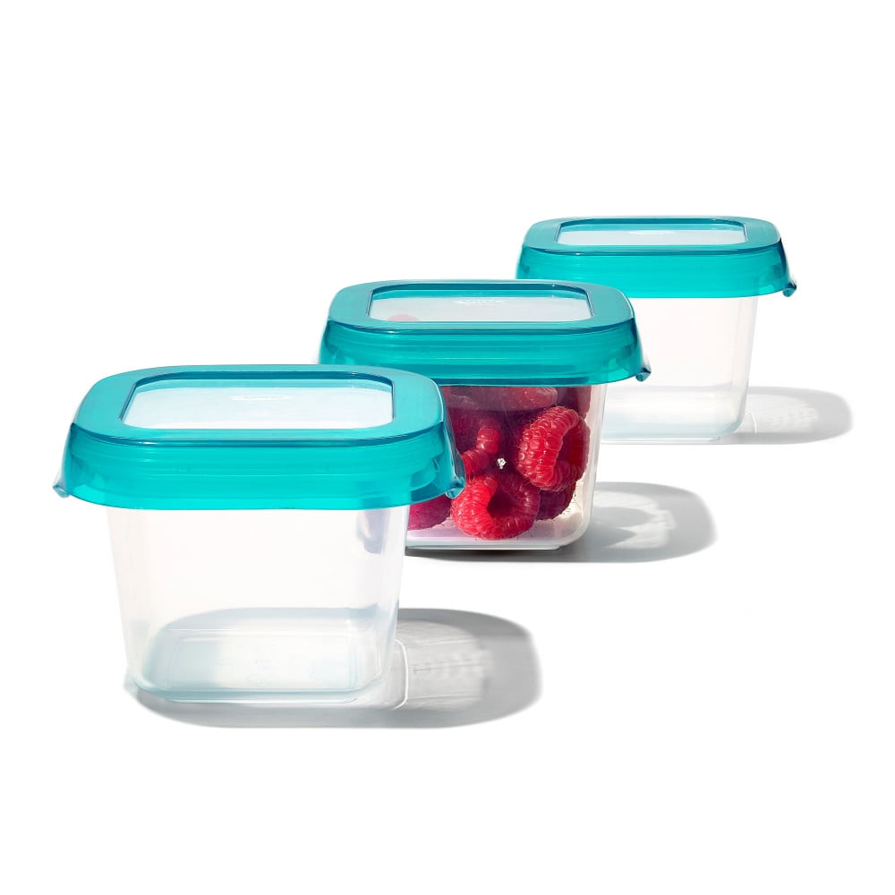 Oxo Tot Baby Blocks Freezer Storage Containers 6oz Teal Walmart Com
