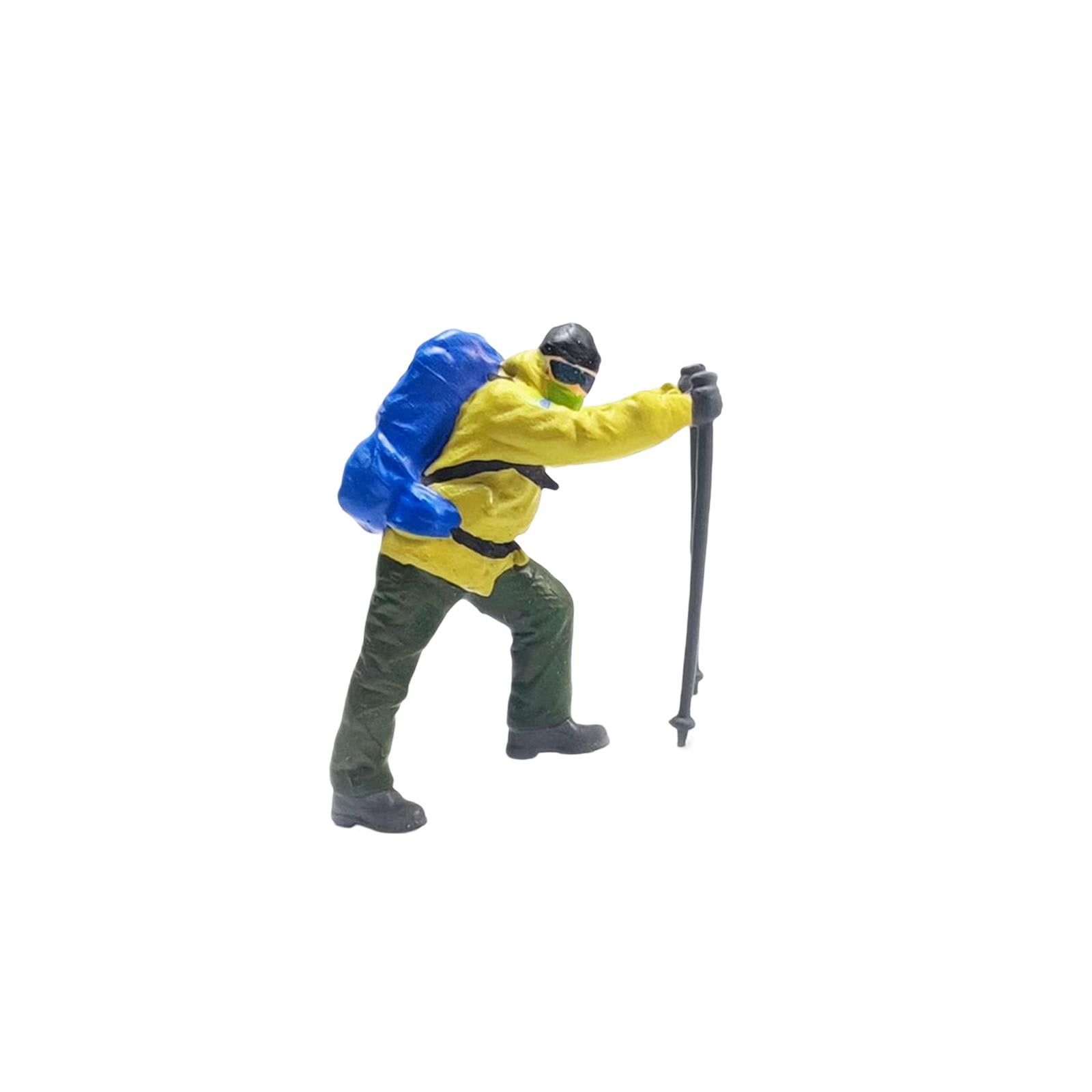 Realistic 1/64 Climbing People Figures Mountaineering People Figurines Miniature People Model