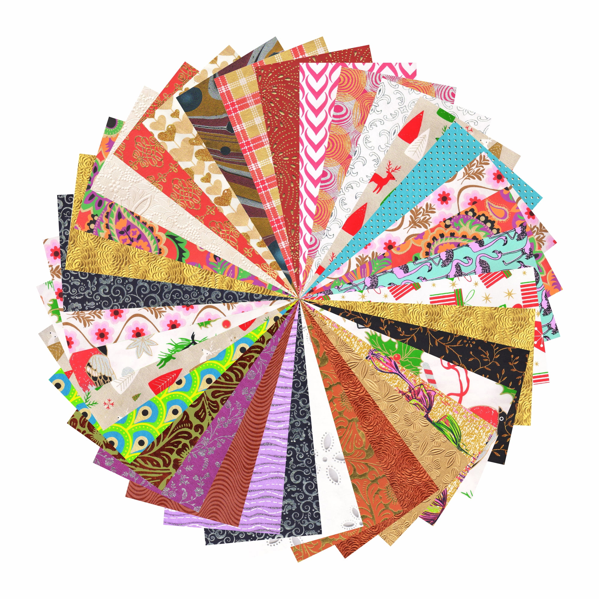 Paperhues All Occasions Handmade Scrapbook Paper 8.5 x 11" Pad, 60 Sheets (2 sheets each of 30 styles)