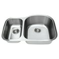 thumbnail image 4 of Wells Sinkware  32 in. 18 Gauge Undermount 30-70 Double Bowl Stainless Steel Kitchen Sink with Grid Racks & Basket Strainers, 4 of 5
