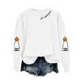 thumbnail image 4 of mgoYE Halloween Shirts for Women Sweatshirts Halloween Ghost Sweatshirt Women - Halloween Graphic Crewneck Tops Casual Sweater(White,S), 4 of 5
