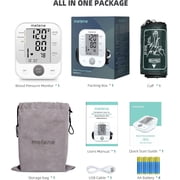 Metene Upper Arm Blood Pressure Monitor with Speaker, 2 Users, 240 Recordings, Large Cuff, Large Display Screen
