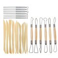 thumbnail image 1 of Juego de herramientas para esculpir arcilla de 22 piezas con mango de madera y raspador de metal y plástico para esculpir arcilla para cerámica, Banban para esculpir cerámica ZefeiWu 8390615092203, 1 of 1