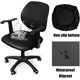 thumbnail image 3 of PU Leather Office Chair Cover, High Stretch Waterproof Oilproof Rotating Chair Slipcovers with Elastic Bottom -Black, 3 of 5
