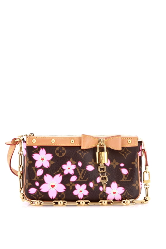 Pre-Owned x Takashi Murakami Pochette Accessoires NM Limited Edition Cherry Blossom Monogram By Rebag