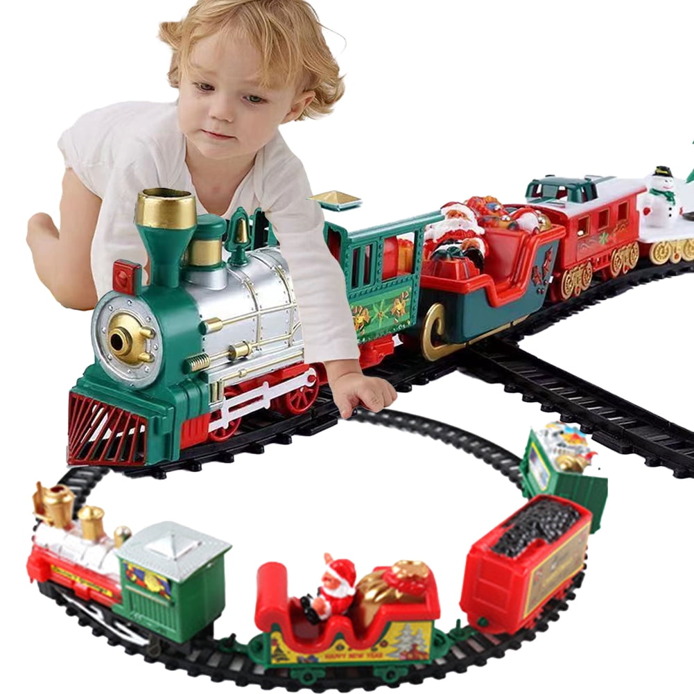 Tren Eléctrico Con Luces Y Sonidos | Juego De Vías Flexible De 40x30 Cm | Regalo Para Niños De 4 A 10 Años