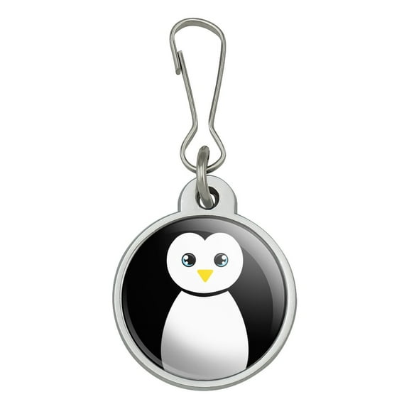 Cute Penguin Black and White Jacket Handbag Purse Luggage Backpack Zipper Pull Charm