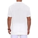 thumbnail image 3 of Camisetas de punto casual de manga corta con cuello redondo y textura de gofre para hombres L blancas, 3 of 6