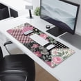 thumbnail image 2 of Long Mouse Pads for Desk,Pioneer Flower Floral Print Pattern Desk Mats on Top Of Desks, Desk Mouse Pad Extra Large with 3mm Non-Slip Base and Stitched Edge for Gaming,Office,Work,Home 31.5"x11.8", 2 of 6
