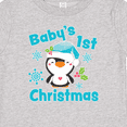 thumbnail image 4 of Inktastic Baby's 1st Christmas with Cute Penguin and Snowflakes Boys or Girls Baby T-Shirt, 4 of 5