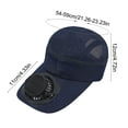 thumbnail image 3 of Solar Powered Sun Hat with USB Charging | Detachable Top Fan Cap | 650mAh Battery | 360° Rotating Fan | LED Display | Mesh Breathable Adjustable | For Outdoor Hiking Fishing | 21.3-23in, 3 of 6