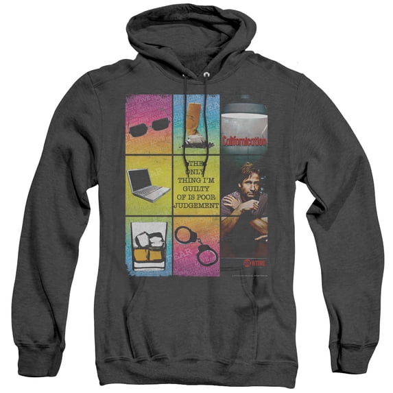 Californication Poor Judgement Adult Heather Hoodie Sweatshirt Black