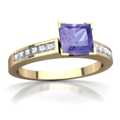 Tanzanite Channel Set Ring in 14K Yellow Gold by
