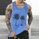 thumbnail image 5 of Camisetas de Tanque de los Hombres Tanque de los Hombres Incolor Gradiente de Impresión Cuello Redondo Correa Delgada Fuga Atrás Regular Casual Deportes Blusas de Tanque, 5 of 5