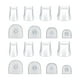thumbnail image 3 of 16 protectores de tacón alto, en forma de U, de repuesto, antideslizantes. claro, 3 of 9