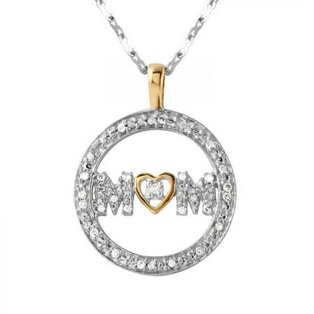 Foreli 0.15CTW Diamond 14K Two tone Gold Necklace