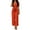 Orange, variant on ABATAB Womens Summer Jumpsuits Casual One Piece Trendy Outfits Sleeveless V Neck Wide Leg Pants Work Business Rompers