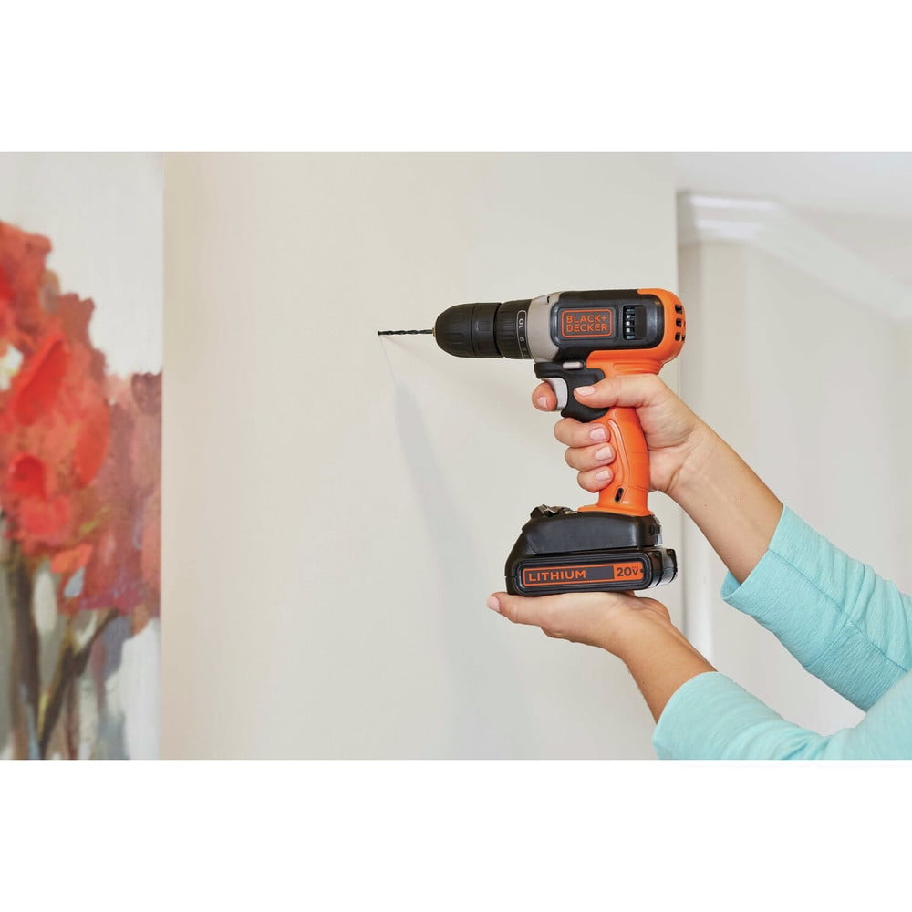BLACK+DECKER 20V MAX Cordless Drill, 1.5Ah, 28 Piece, Battery and Charger Included