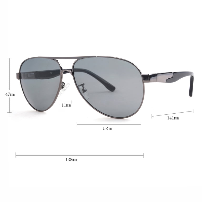 JUST GO Aviator Style Polarized Sunglasses with Spring Hinge  display picture 3